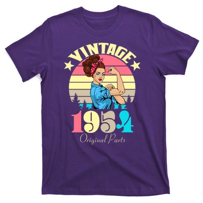 Vintage Rosie The Riveter 1954 Original Parts 70th Birthday T-Shirt