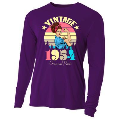 Vintage Rosie The Riveter 1954 Original Parts 70th Birthday Cooling Performance Long Sleeve Crew