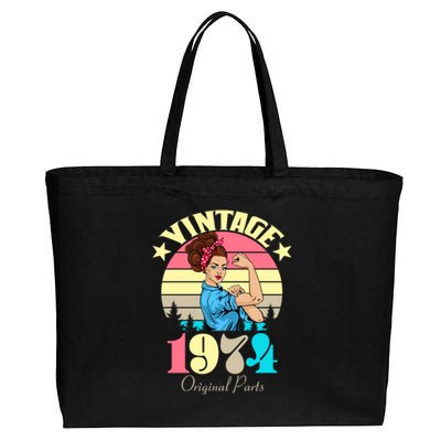 Vintage Rosie The Riveter 1974 Original Parts 50th Birthday Cotton Canvas Jumbo Tote