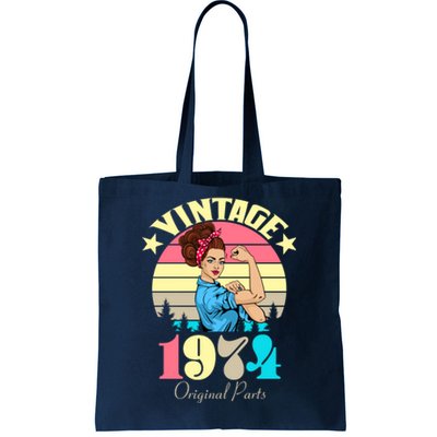 Vintage Rosie The Riveter 1974 Original Parts 50th Birthday Tote Bag