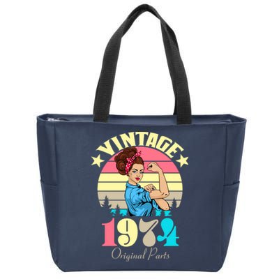 Vintage Rosie The Riveter 1974 Original Parts 50th Birthday Zip Tote Bag