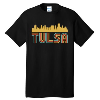 Vintage Retro Tulsa Oklahoma Skyline Tall T-Shirt