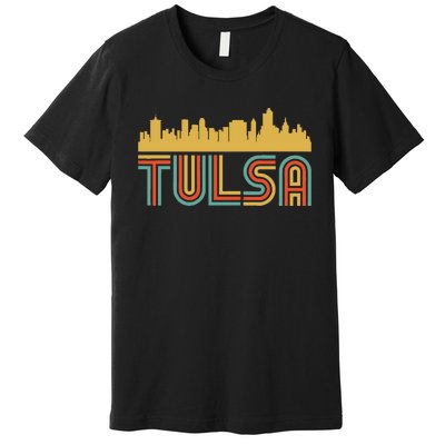 Vintage Retro Tulsa Oklahoma Skyline Premium T-Shirt