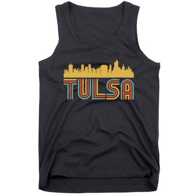 Vintage Retro Tulsa Oklahoma Skyline Tank Top