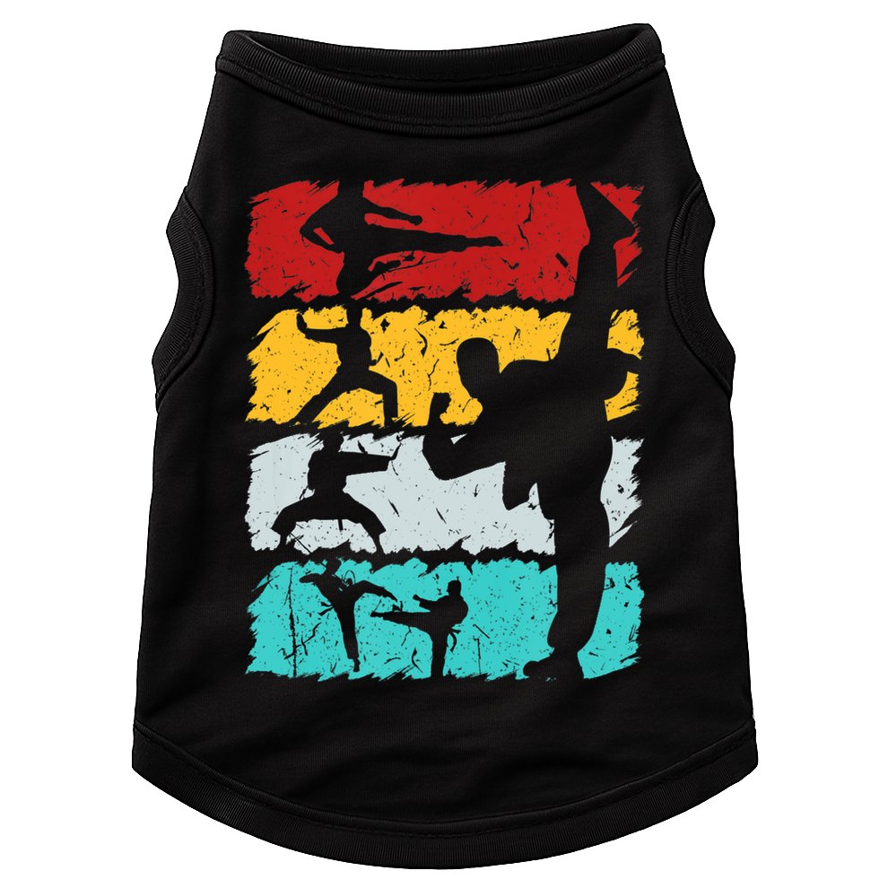 Vintage Retro Taekwondo Karate Gift Doggie Tank
