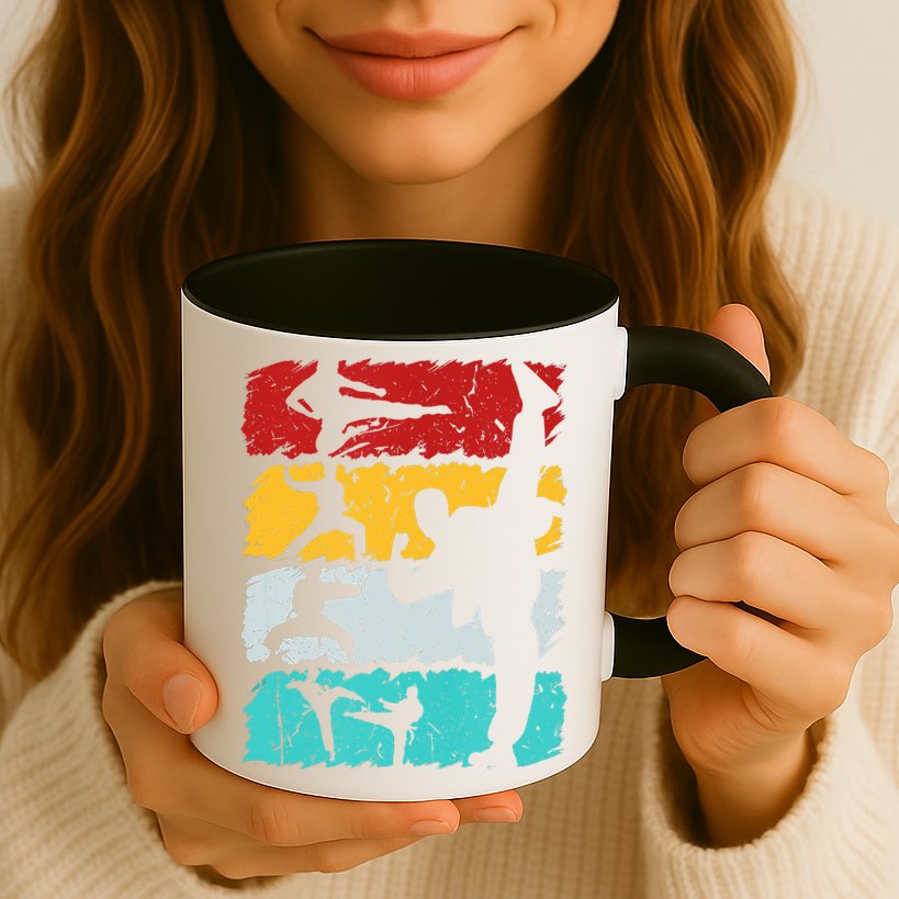 Vintage Retro Taekwondo Karate Gift Mug
