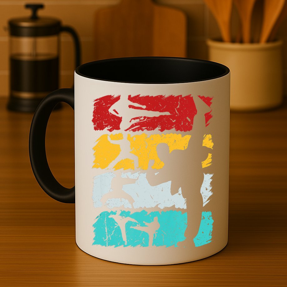 Vintage Retro Taekwondo Karate Gift Mug