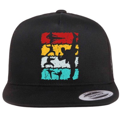 Vintage Retro Taekwondo Karate Gift Flatbill Hat