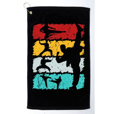 Vintage Retro Taekwondo Karate Gift Golf Towel