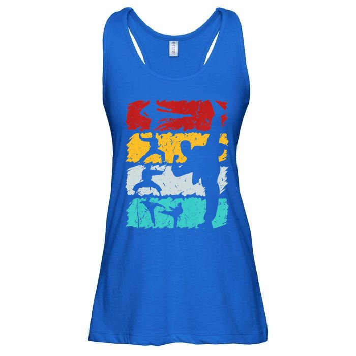 Vintage Retro Taekwondo Karate Gift Ladies Essential Flowy Tank