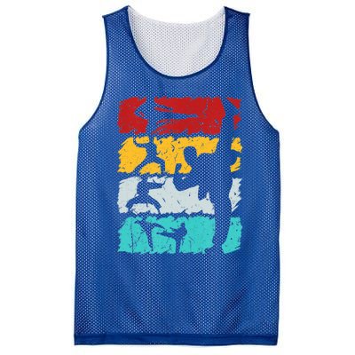 Vintage Retro Taekwondo Karate Gift Mesh Reversible Basketball Jersey Tank