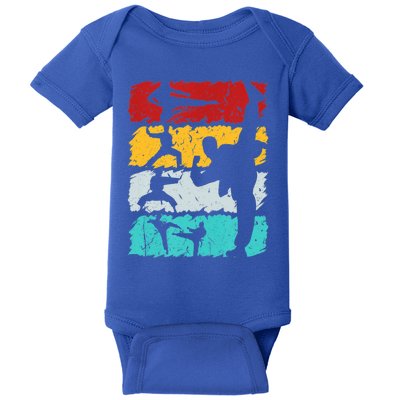 Vintage Retro Taekwondo Karate Gift Baby Bodysuit