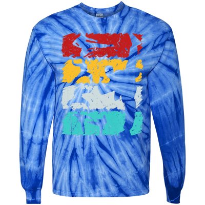 Vintage Retro Taekwondo Karate Gift Tie-Dye Long Sleeve Shirt