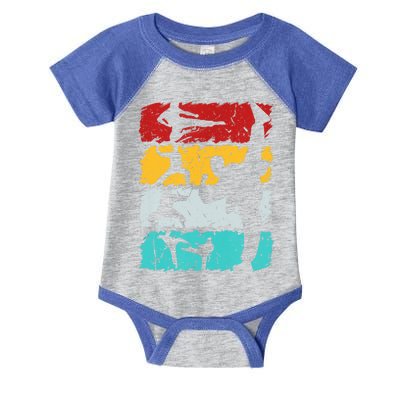 Vintage Retro Taekwondo Karate Gift Infant Baby Jersey Bodysuit