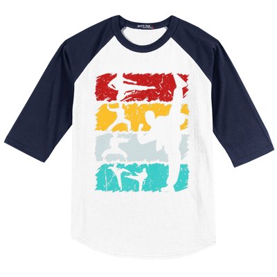 Vintage Retro Taekwondo Karate Gift Baseball Sleeve Shirt