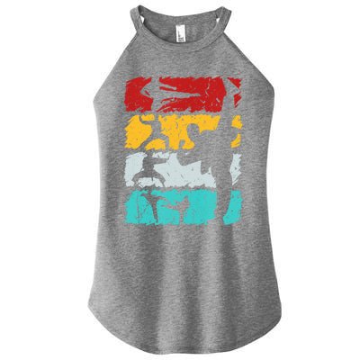 Vintage Retro Taekwondo Karate Gift Women's Perfect Tri Rocker Tank