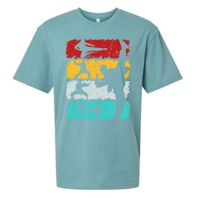 Vintage Retro Taekwondo Karate Gift Sueded Cloud Jersey T-Shirt