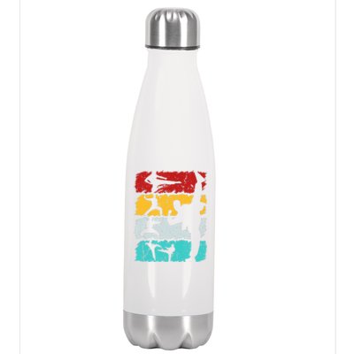 Vintage Retro Taekwondo Karate Gift Stainless Steel Insulated Water Bottle