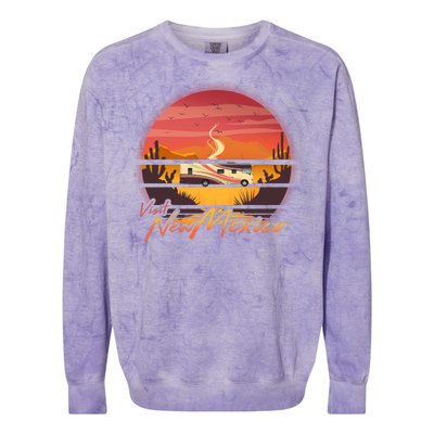 Vintage Retro Travel Visit New Mexico Colorblast Crewneck Sweatshirt