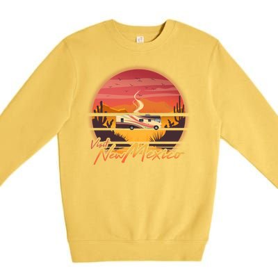 Vintage Retro Travel Visit New Mexico Premium Crewneck Sweatshirt