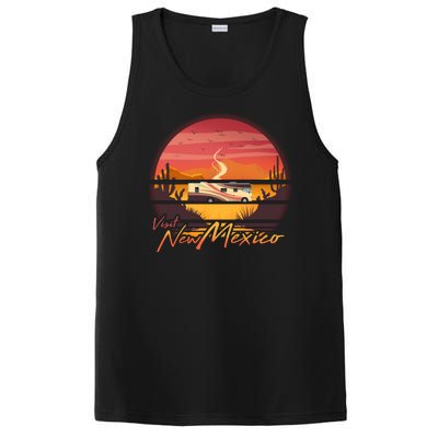 Vintage Retro Travel Visit New Mexico PosiCharge Competitor Tank