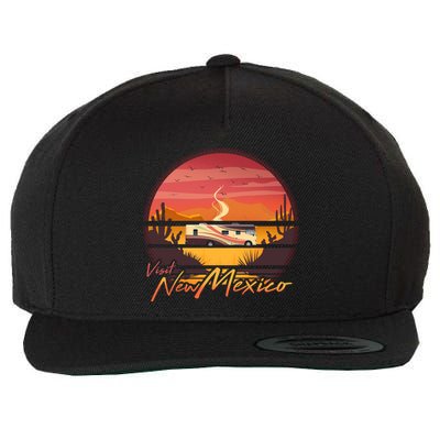 Vintage Retro Travel Visit New Mexico Wool Snapback Cap