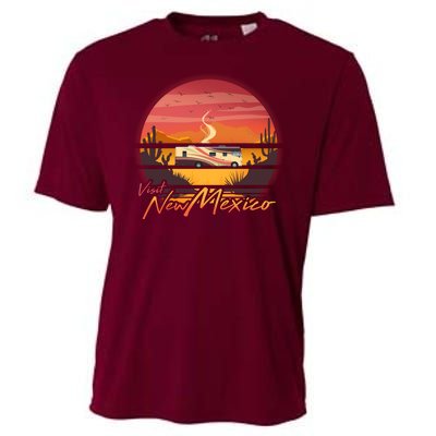 Vintage Retro Travel Visit New Mexico Cooling Performance Crew T-Shirt