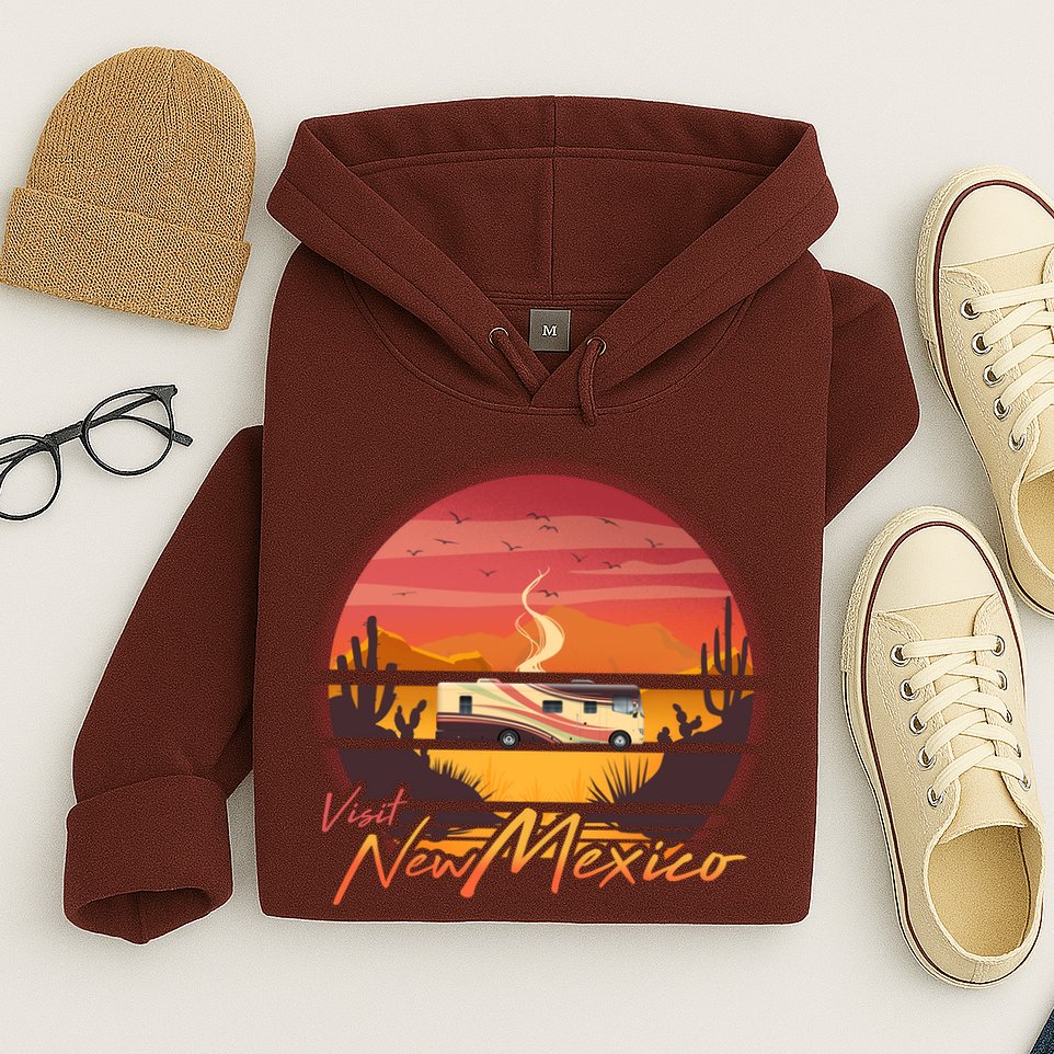 Vintage Retro Travel Visit New Mexico Hoodie