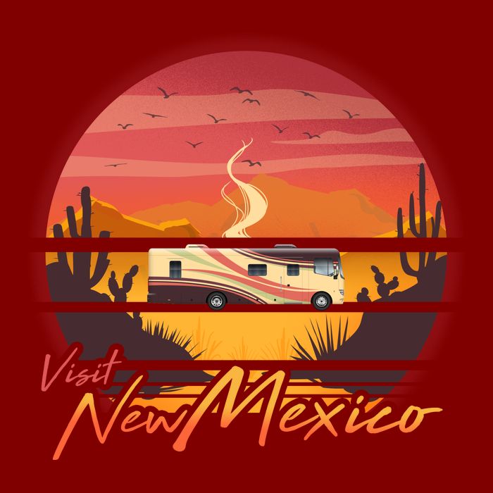 Vintage Retro Travel Visit New Mexico Hoodie