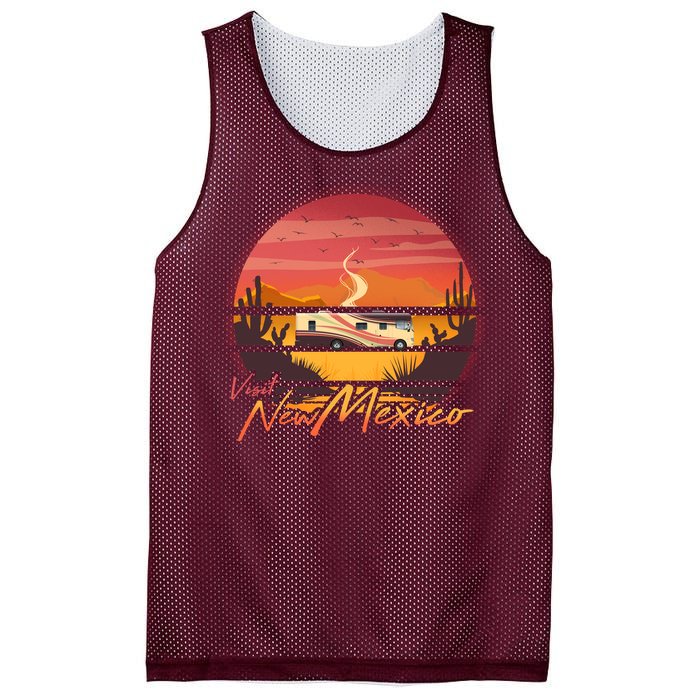 Vintage Retro Travel Visit New Mexico Mesh Reversible Basketball Jersey Tank