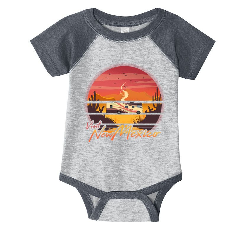 Vintage Retro Travel Visit New Mexico Infant Baby Jersey Bodysuit