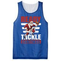 Vintage Ready To Tackle Christmas Football Santa Gift Mesh Reversible Basketball Jersey Tank