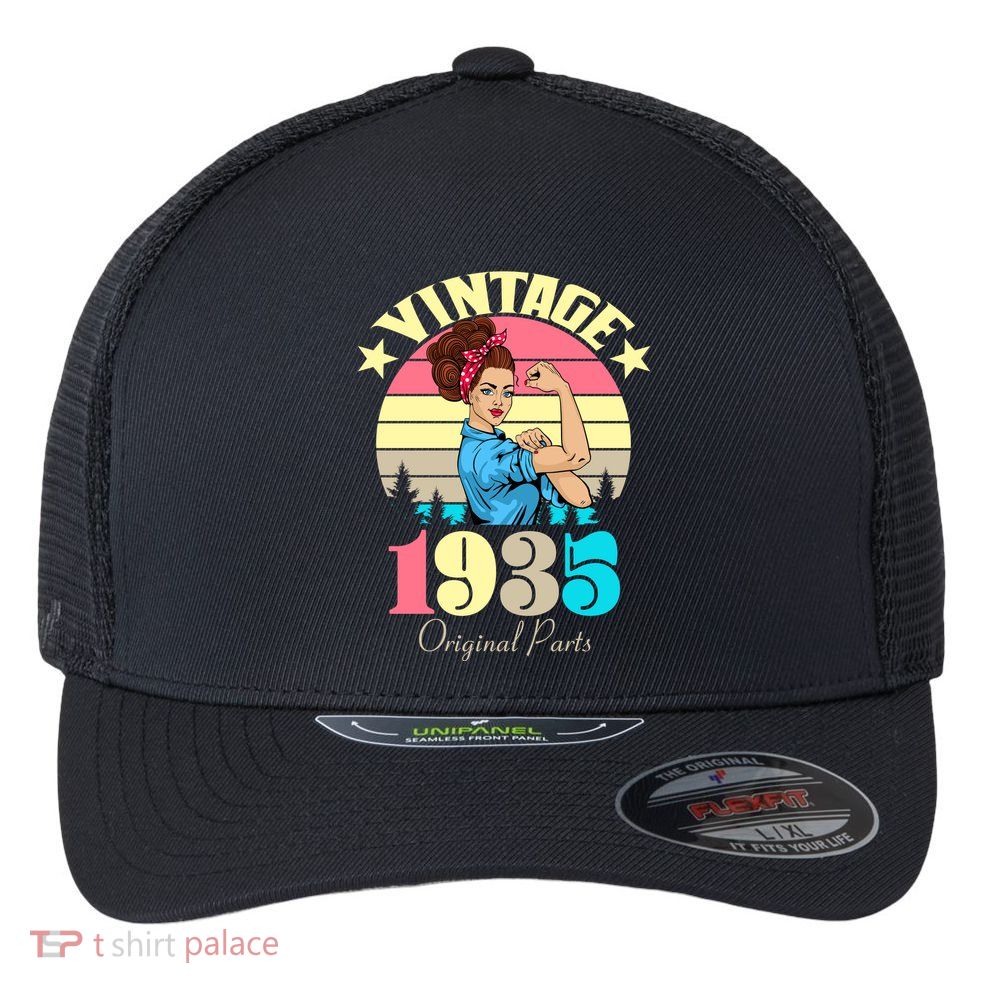 Vintage Rosie The Riveter 1935 Original Parts 90th Birthday Flexfit Unipanel Trucker Cap
