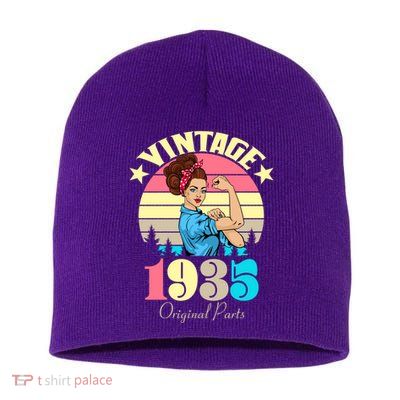 Vintage Rosie The Riveter 1935 Original Parts 90th Birthday Short Acrylic Beanie