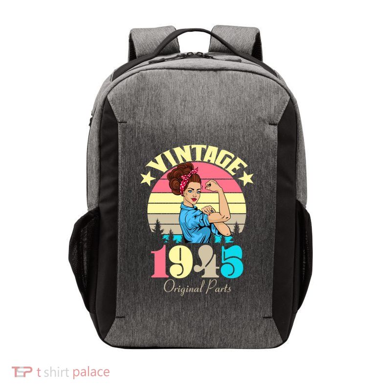 Vintage Rosie The Riveter 1945 Original Parts 80th Birthday Vector Backpack