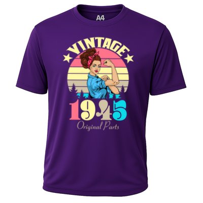 Vintage Rosie The Riveter 1945 Original Parts 80th Birthday Performance Shirt