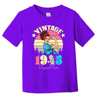 Vintage Rosie The Riveter 1945 Original Parts 80th Birthday Toddler T-Shirt