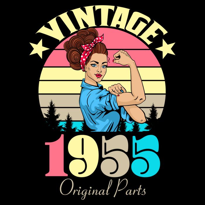 Vintage Rosie The Riveter 1955 Original Parts 70th Birthday Doggie Tank