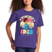 Vintage Rosie The Riveter 1955 Original Parts 70th Birthday Kids T-Shirt