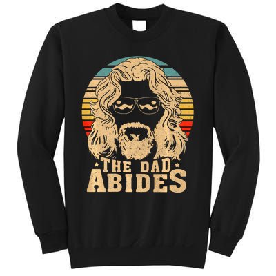 Vintage Retro The Dad Abides Funny Dad Fathers Day Sweatshirt