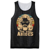 Vintage Retro The Dad Abides Funny Dad Fathers Day Mesh Reversible Basketball Jersey Tank