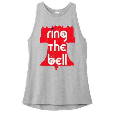 Vintage Ring The Bell Philadelphia Philly Jawn Christmas Ladies PosiCharge Tri-Blend Wicking Tank