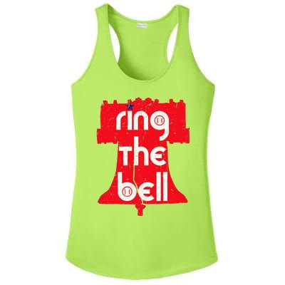 Vintage Ring The Bell Philadelphia Philly Jawn Christmas Ladies PosiCharge Competitor Racerback Tank