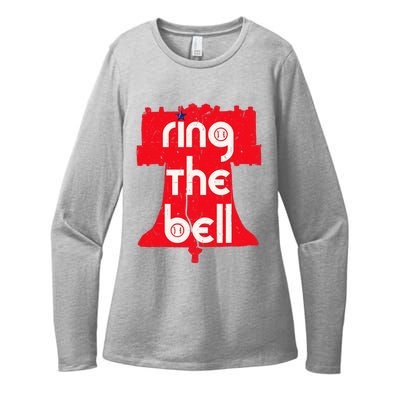 Vintage Ring The Bell Philadelphia Philly Jawn Christmas Womens CVC Long Sleeve Shirt