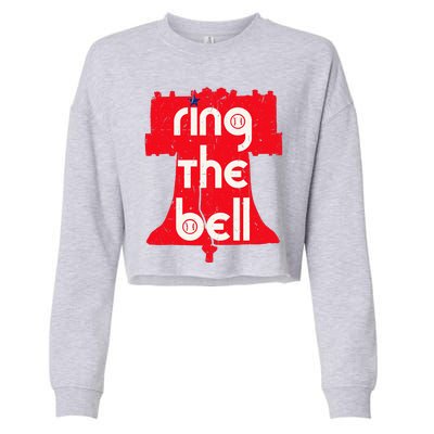 Vintage Ring The Bell Philadelphia Philly Jawn Christmas Cropped Pullover Crew