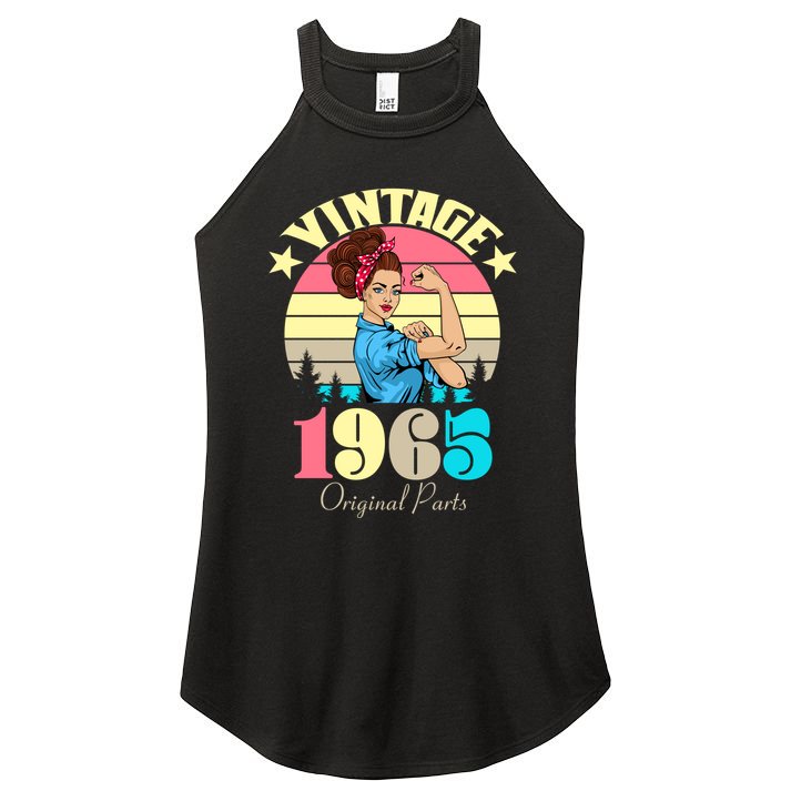 Vintage Rosie The Riveter 1965 Original Parts 60th Birthday Women's Perfect Tri Rocker Tank