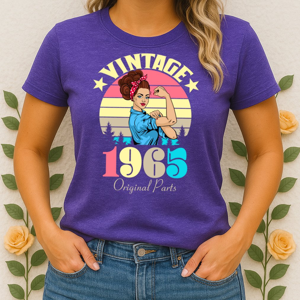 Vintage Rosie The Riveter 1965 Original Parts 60th Birthday Womens T-Shirt