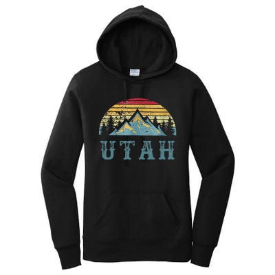 Vintage Retro Ut Utah U.S. Mountain State Women's Pullover Hoodie