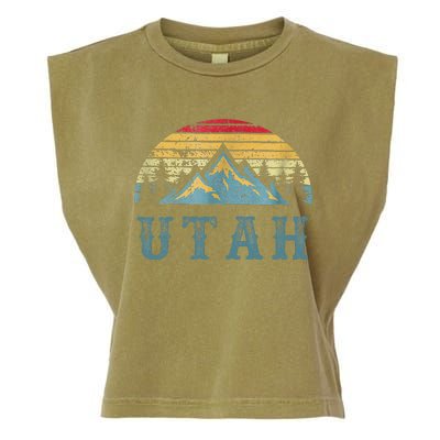 Vintage Retro Ut Utah U.S. Mountain State Garment-Dyed Women's Muscle Tee