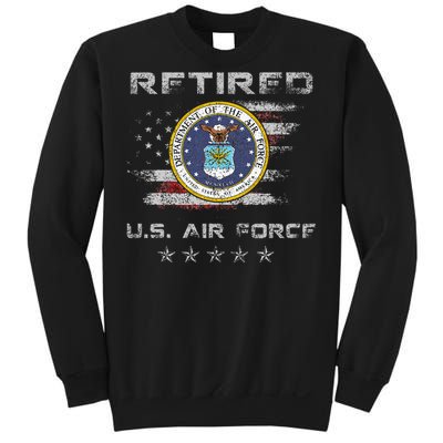 Vintage Retired Us Veteran Patriotic Gift Sweatshirt